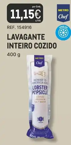 Makro Lavagante inteiro cozido metro chef promoção