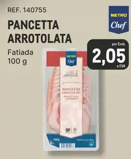 Makro Pancetta arrotolata metro chef promoção