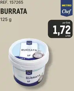 Makro Burrata metro chef promoção
