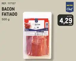 Makro Bacon fatiado metro chef promoção