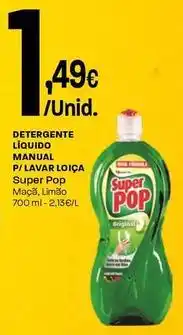 Intermarché Super pop - detergente líquido manual para lavar loiça promoção