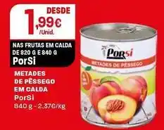 Intermarché Porsi - metades de pessego em calda promoção