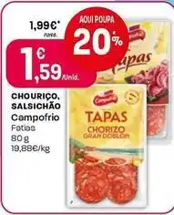 Intermarché Campofrio - chourico, salsichao promoção