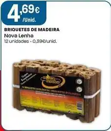 Intermarché Nova lehna - briquetes de madeira promoção