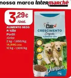 Intermarché Porsi - alimento seco p/ cao promoção