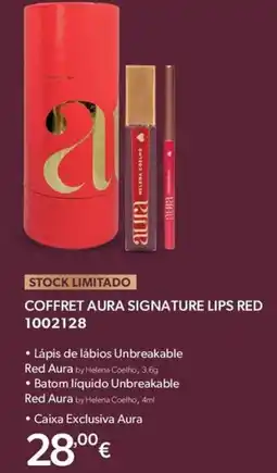 O Boticário Coffret aura signature lips red promoção