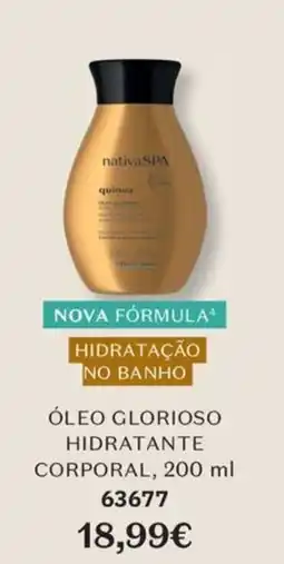 O Boticário nativaSPA óleo glorioso hidratante corporal promoção