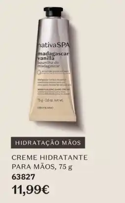 O Boticário nativa spa creme hidratante para mãos promoção