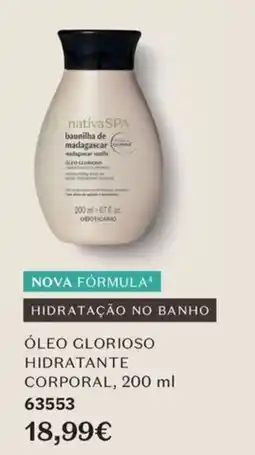 O Boticário nativa spa óleo glorioso hidratante corporal promoção