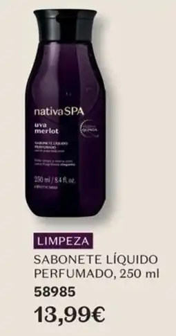 O Boticário nativa spa sabonete liquido perfumado uva merlot promoção