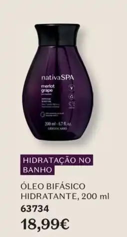 O Boticário nativaSPA óleo bifásico hidratante promoção