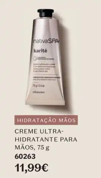 Nativa spa creme ultra-hidratante para mãos