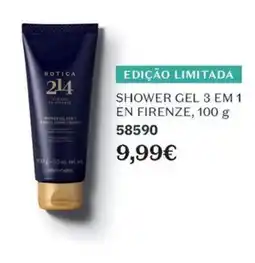 O Boticário Botica 214 shower gel 3 em 1 en firenze promoção