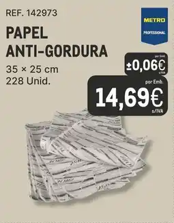 Makro Papel anti-gordura promoção