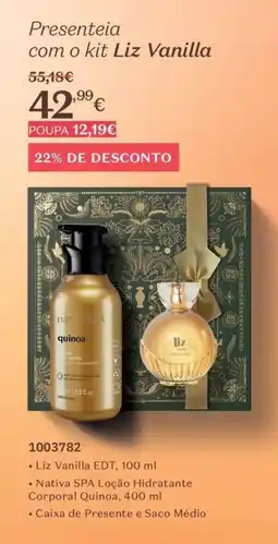 O Boticário Presenteia com o kit Liz Vanilla promoção