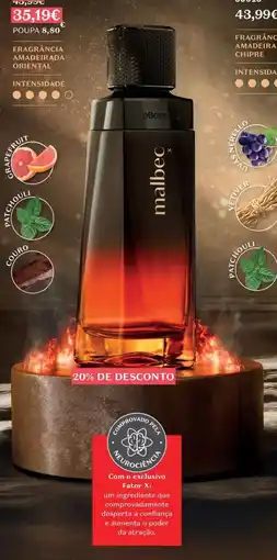 O Boticário Malbec x fragrância amadeirada oriental promoção