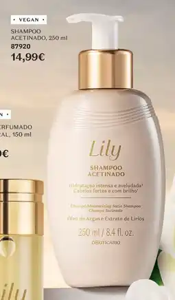 O Boticário Shampoo acetinado promoção