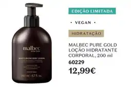 O Boticário Malbec pure gold loção hidratante corporal promoção