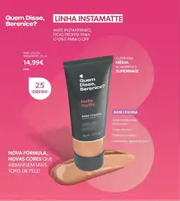O Boticário Base líquida instamatte promoção