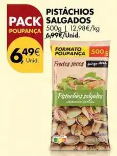Pingo Doce Pedras salgadas - pistachios promoção