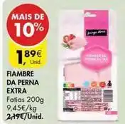 Pingo Doce Fiambre da perna extra promoção