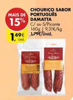Pingo Doce Damatta - chouriço sabor português promoção