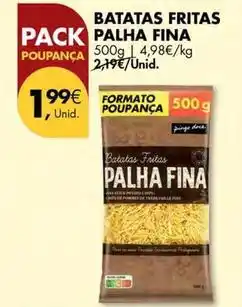 Pingo Doce Batata fritas palha promoção
