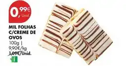 Pingo Doce Mil folhas c/creme de ovos promoção