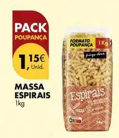 Pingo Doce B! - massa espirals promoção