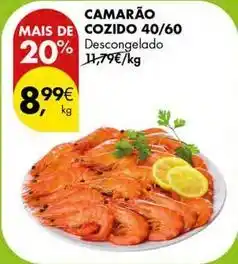 Pingo Doce Camarão cozido 40/60 promoção