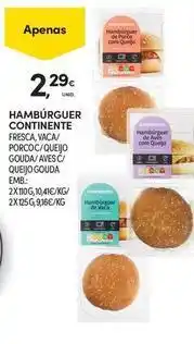 Continente Bom dia Continente - hambúrguer promoção