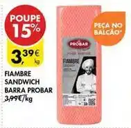 Pingo Doce Probar - fiambre sandwich barra promoção