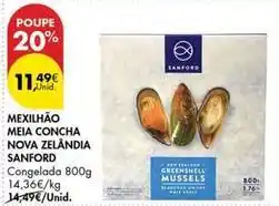 Pingo Doce Mexilhão meia concha nova zelandia promoção