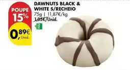 Pingo Doce Dawnuts black & white s/recheio promoção