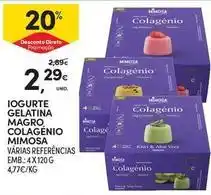Continente Bom dia Mimosa - iogurte gelatina magro colagenio promoção