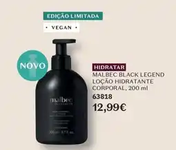 O Boticário Malbec black legend loção hidratante corporal promoção