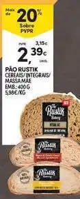 Continente Bom dia Pão prestige cereais/integrais/massa me emb.400g promoção