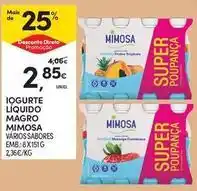Continente Bom dia Mimosa - iogurte liquido magro promoção