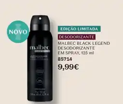 O Boticário Malbec black legend desodorizante em spray promoção