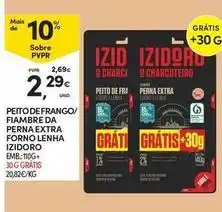 Continente Bom dia Izidoro - peito de frango/ fiambre da perna extra forno lenha promoção