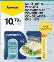 Continente Bom dia Continente - medalhões pescada do cabo msc congelados promoção