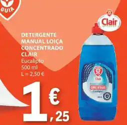E.Leclerc detergente manual loiça concentrado clair eucalipto promoção