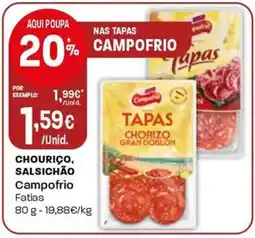 Intermarché Chourico, salsichão campofrio fatias promoção