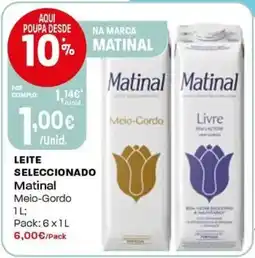 Intermarché Leite seleccionado matinal meio-gordo promoção