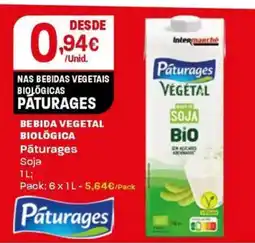 Intermarché Bebida vegetal biologica pâturages promoção