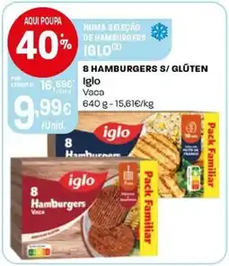 Intermarché 8 hamburgers s/ glúten iglo promoção