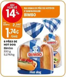 Intermarché 6 pães de hot dog bimbo promoção