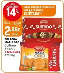 Intermarché Bolacha maria oro Cuétara promoção