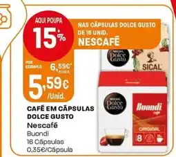 Intermarché Café em cápsulas dolce gusto Nescafé promoção