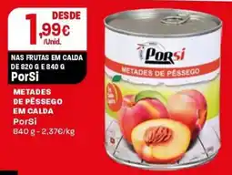 Intermarché Metades de pessego em calda porsi promoção